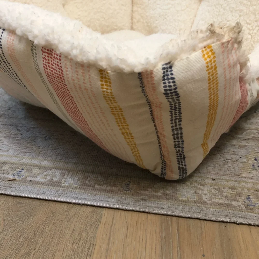 Striped cat bed